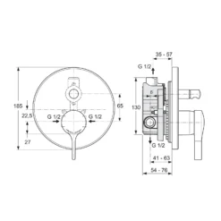 Ideal Standard Melange Einhebel-Badearmatur Unterputz