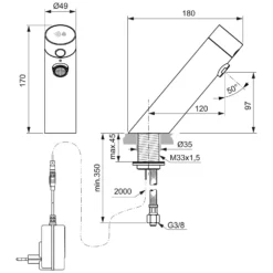Ideal Standard Sensorflow Waschtischarmatur, Ohne Mischung, Mit Netzteil -Ideal Standard ideal standard badarmaturen sensorflow waschtischarmatur ohne 4364075