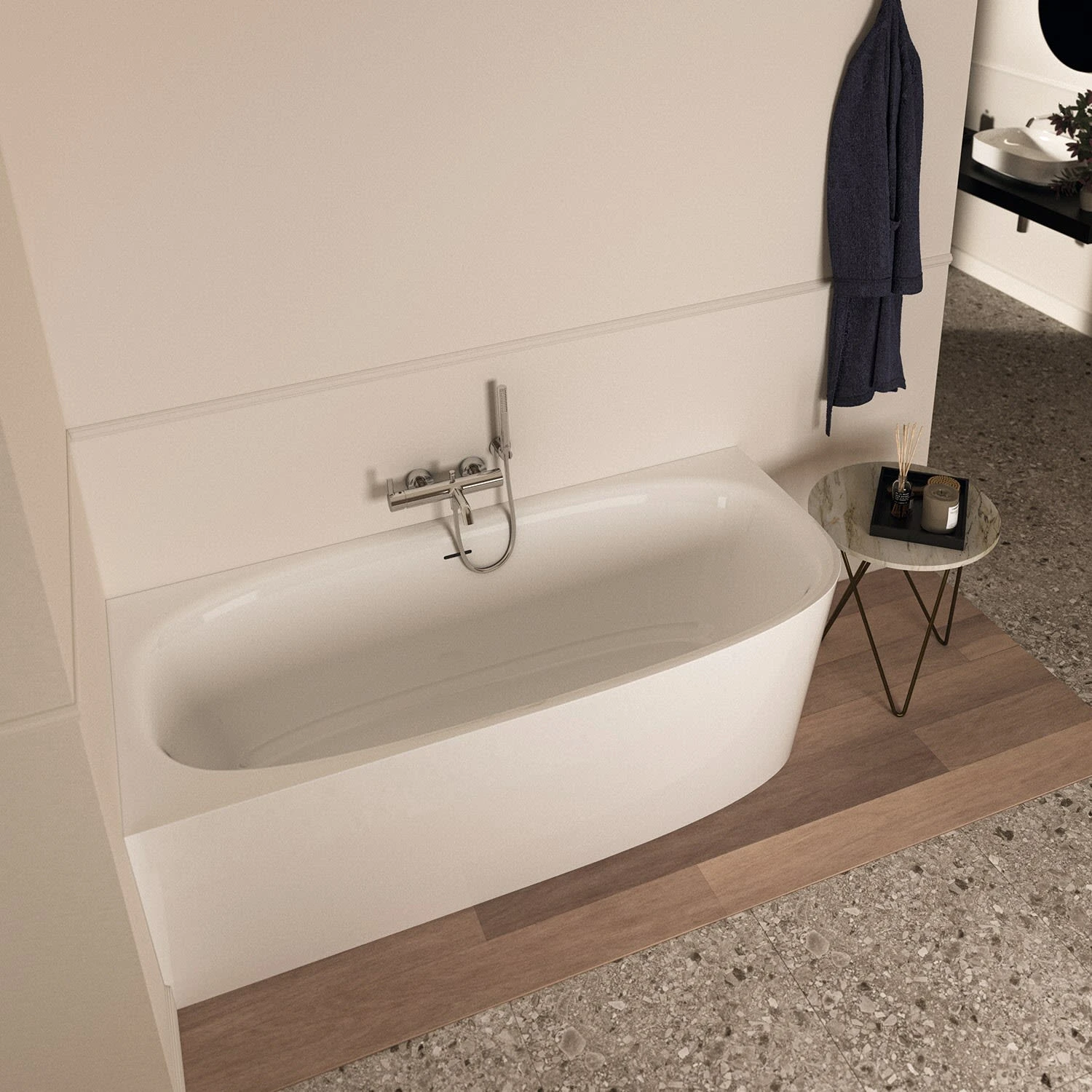 Ideal Standard Dea D-Form-Badewanne 180 x 75 cm, Wandanbindung links Ideal Standard Dea D-Form-Badewanne 180 X 75 Cm, Wandanbindung Links -Ideal Standard ideal standard badewannen form 180 x 12502519
