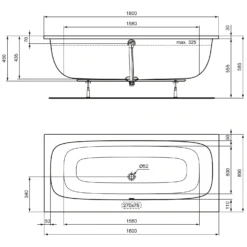 Ideal Standard I.life Duo-Badewanne 180 X 80 Cm 3 Ideal Standard I.life Duo-Badewanne 180 X 80 Cm -Ideal Standard ideal standard badewannen life duo 180 11024251