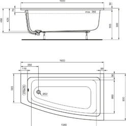 Ideal Standard I.life Raumspar-Badewanne 160 X 90 Cm, Rechts 3 Ideal Standard I.life Raumspar-Badewanne 160 X 90 Cm, Rechts -Ideal Standard ideal standard badewannen life raumspar 160 11024266