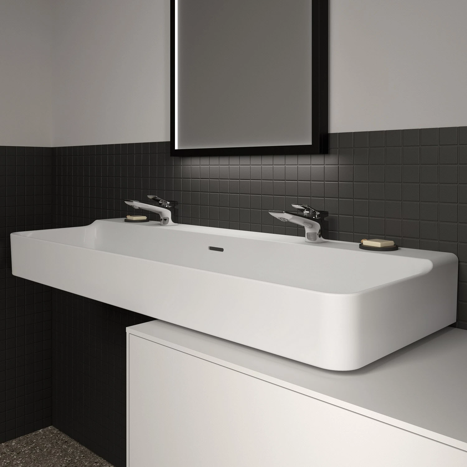 Ideal Standard Conca Waschtisch 120 cm, 2 Hahnlöcher, mit Überlauf Ideal Standard Conca Waschtisch 120 Cm, 2 Hahnlöcher, Mit Überlauf -Ideal Standard ideal standard badkeramik conca waschtische 120 6992457