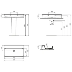 Ideal Standard Conca Waschtisch 80 Cm, Ohne Hahnloch, Ohne Überlauf -Ideal Standard ideal standard badkeramik conca waschtische 80 6988233
