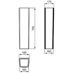 Ideal Standard Conca Standsäule Für Eckige Aufsatzschale -Ideal Standard ideal standard badkeramik conca waschtische standsaeule 6988392