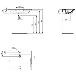 Ideal Standard Connect Air Möbelwaschtisch 84 X 46 Cm -Ideal Standard ideal standard badkeramik connect air waschtische 7988524