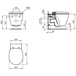 Ideal Standard Connect WC-Paket Mit AquaBlade 3 Ideal Standard Connect WC-Paket Mit AquaBlade -Ideal Standard ideal standard badkeramik connect wc paket 7117779