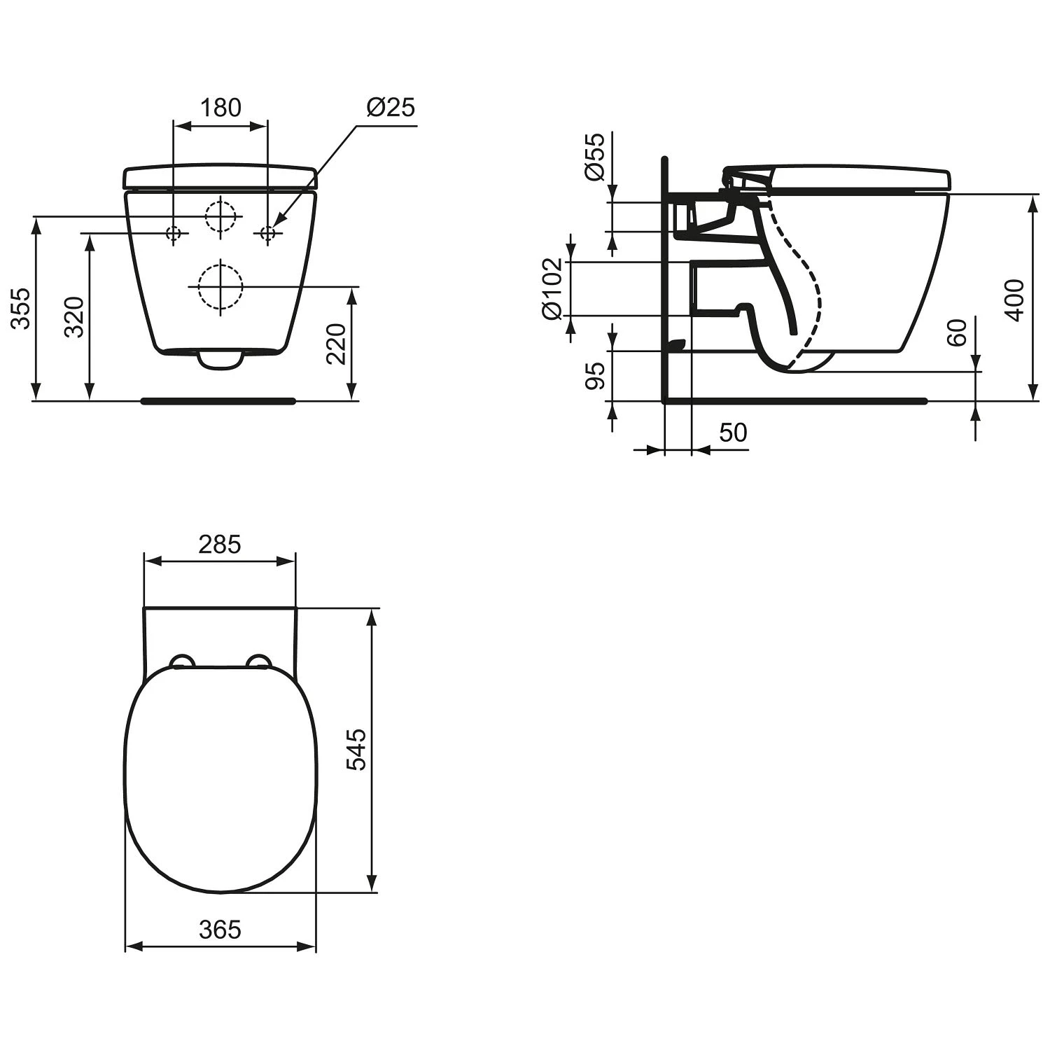 Ideal Standard Connect WC-Paket mit AquaBlade Ideal Standard Connect WC-Paket Mit AquaBlade -Ideal Standard ideal standard badkeramik connect wc paket 7117779