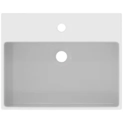 Ideal Standard Extra Aufsatzschale Eckig 50 Cm, Mit Hahnloch, Mit Überlauf, Geschliffen