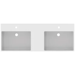 Ideal Standard Extra Doppel-Waschtisch 120 Cm, Je 1 Hahnloch, Mit Überlauf