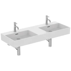 Ideal Standard Extra Doppel-Waschtisch 120 Cm, Je 1 Hahnloch, Mit Überlauf -Ideal Standard ideal standard badkeramik extra doppel waschtisch 6913635