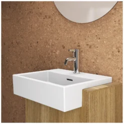 Ideal Standard Extra Halbeinbau-Waschtisch 50 Cm, Mit Hahnloch, Mit Überlauf -Ideal Standard ideal standard badkeramik extra halbeinbau waschtisch 6913824