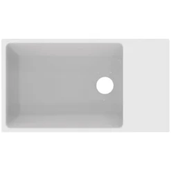 Ideal Standard Extra Handwaschbecken 45 Cm, Hahnbank Rechts, Ohne Hahnloch, Mit Überlauf, Geschliffen