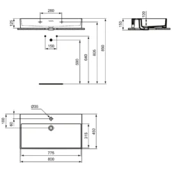 Ideal Standard Extra Waschtisch 80 Cm, 1 Hahnloch, Mit Überlauf 3 Ideal Standard Extra Waschtisch 80 Cm, 1 Hahnloch, Mit Überlauf -Ideal Standard ideal standard badkeramik extra waschtisch 80 6913488