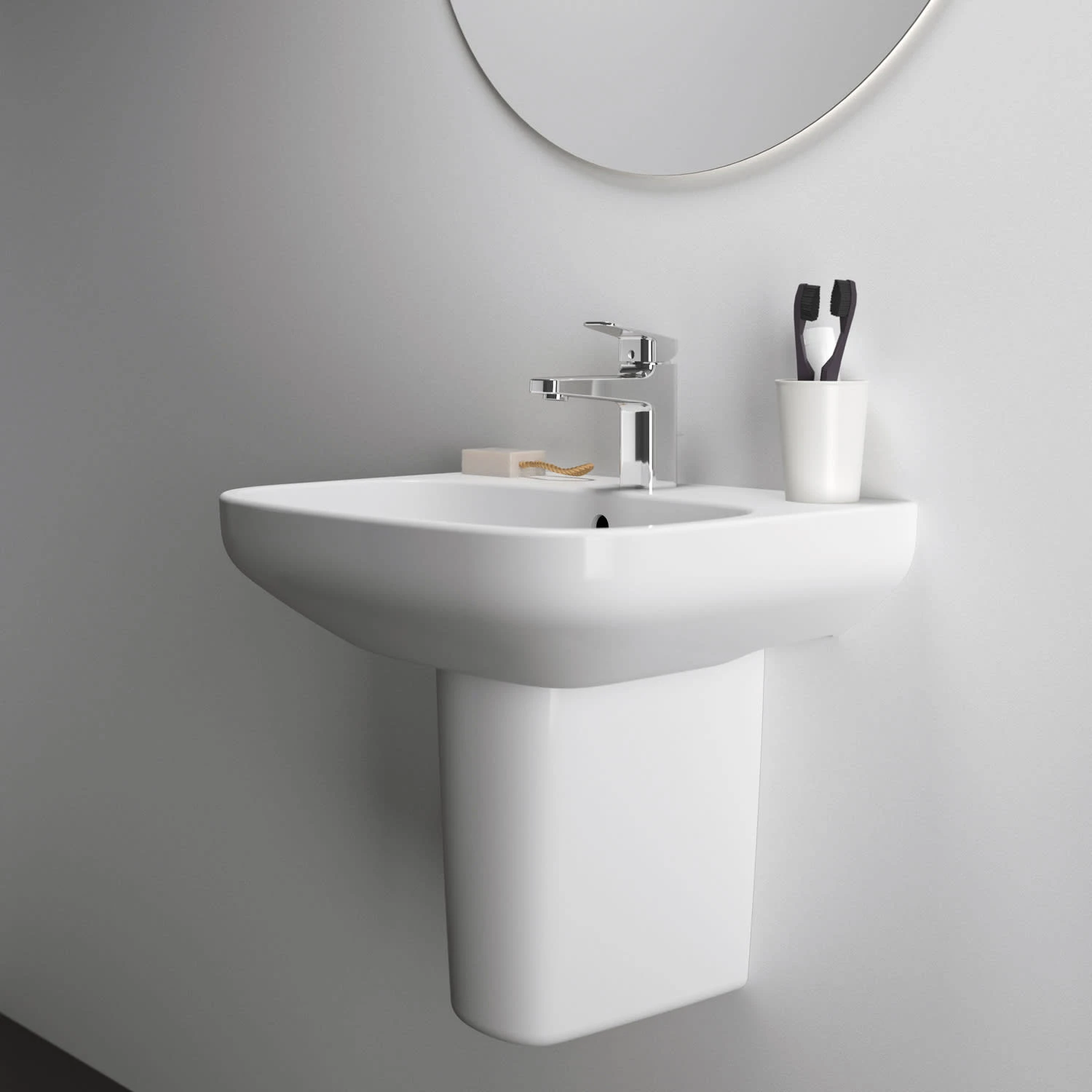 Ideal Standard i.life A Waschtisch 50 cm, 1 Hahnloch, mit Überlauf Ideal Standard I.life A Waschtisch 50 Cm, 1 Hahnloch, Mit Überlauf -Ideal Standard ideal standard badkeramik life waschtische 50 10693472