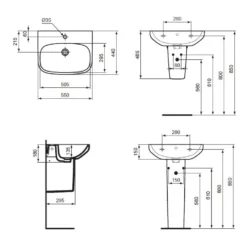 Ideal Standard I.life A Waschtisch 55 Cm, 1 Hahnloch, Mit Überlauf 3 Ideal Standard I.life A Waschtisch 55 Cm, 1 Hahnloch, Mit Überlauf -Ideal Standard ideal standard badkeramik life waschtische 55 10693658