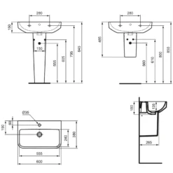 Ideal Standard I.life S Waschtisch 60 Cm, 1 Hahnloch, Mit Überlauf -Ideal Standard ideal standard badkeramik life waschtische 60 11044891