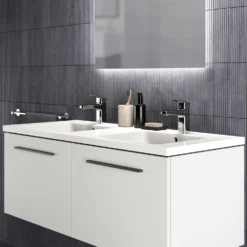 Ideal Standard I.life B Möbel-Doppelwaschtisch 121 Cm, Je 1 Hahnloch, Mit Überlauf -Ideal Standard ideal standard badkeramik life waschtische moebel 10984603