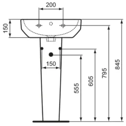 Ideal Standard I.life S Standsäule Für Waschtische -Ideal Standard ideal standard badkeramik life waschtische standsaeule 11044969