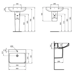 Ideal Standard I.life B Waschtisch 60 Cm, 1 Hahnloch, Mit Überlauf -Ideal Standard ideal standard badkeramik life waschtische wachtisch 10984306