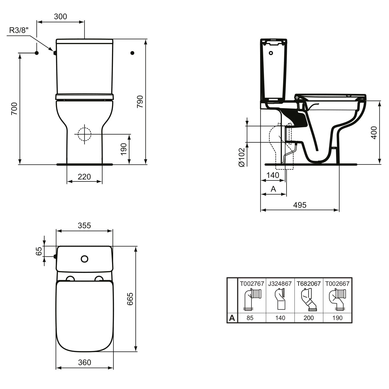 Ideal Standard i.life A /B Spülkasten, Zulauf seitlich Ideal Standard I.life A /B Spülkasten, Zulauf Seitlich -Ideal Standard ideal standard badkeramik life wcs spuelkasten 10781327