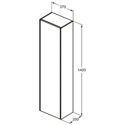 Ideal Standard Conca Halbhochschrank 37 X 140 Cm, 1 Tür -Ideal Standard ideal standard badmoebel conca hochschraenke halbhochschrank 7034025