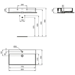 Ideal Standard Conca Waschtischpaket 100 X 49,5 Cm, Mit Hahnloch, Mit Spiegel, 1 Auszug -Ideal Standard ideal standard badmoebel conca waschtischpakete 80 7117893