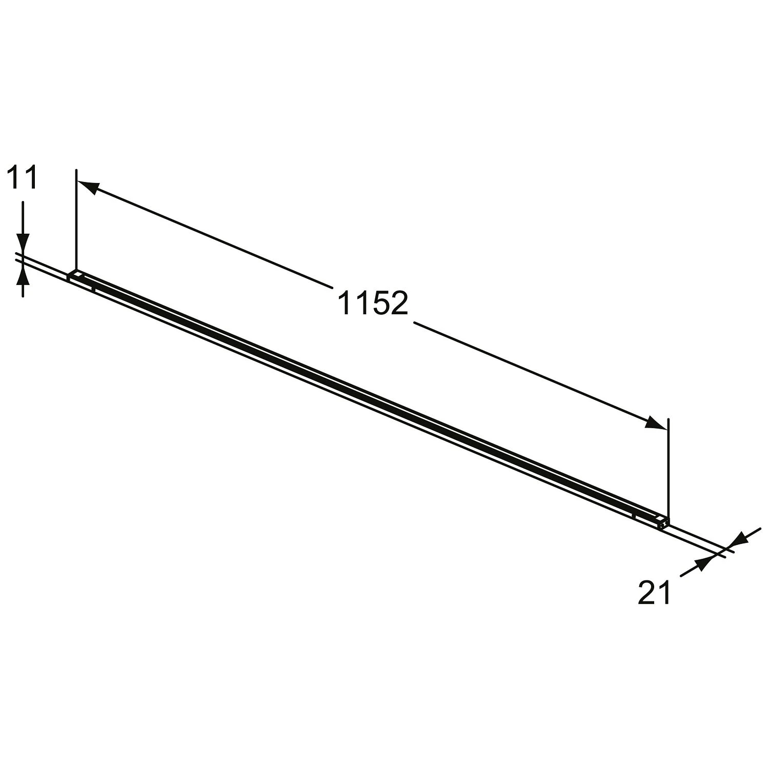 Ideal Standard Conca LED-Schubladenleuchte 116 cm Ideal Standard Conca LED-Schubladenleuchte 116 Cm -Ideal Standard ideal standard badmoebel conca zubehoer led 7039218