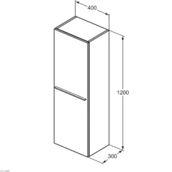 Ideal Standard I.life A Halbhochschrank 120 Cm, 1 Tür -Ideal Standard ideal standard badmoebel life hochschraenke halnhochschrank 10873277