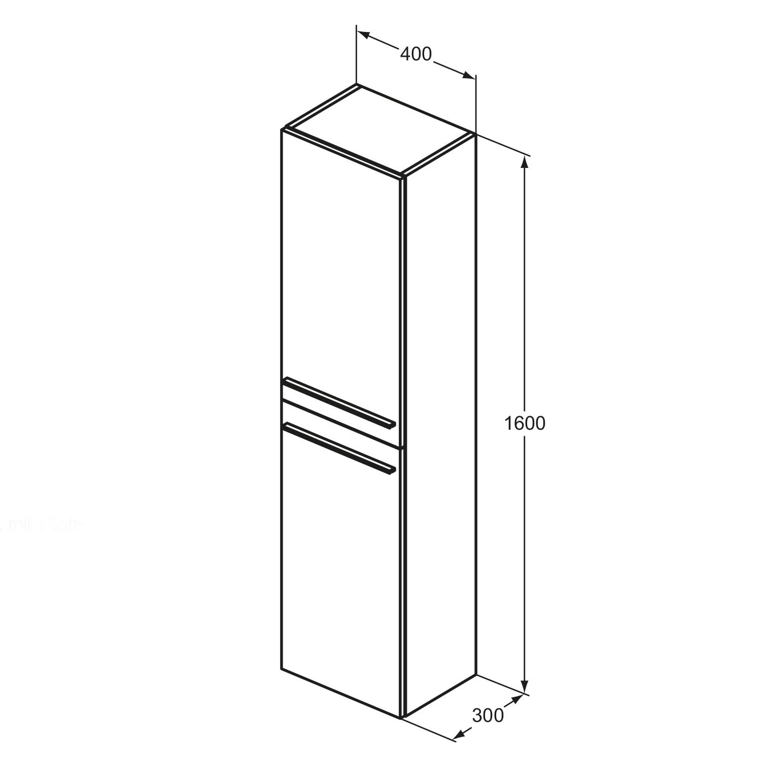 Ideal Standard i.life A Hochschrank 160 cm, 2 Türen Ideal Standard I.life A Hochschrank 160 Cm, 2 Türen -Ideal Standard ideal standard badmoebel life hochschraenke hochschrank 10873262