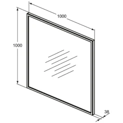Ideal Standard Conca Spiegel Quadratisch 100 Cm, Mit Beleuchtung -Ideal Standard ideal standard badspiegel conca quadratisch 100 7039380