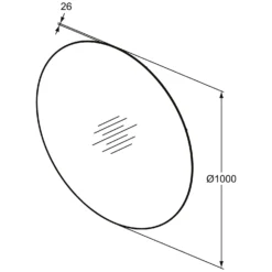 Ideal Standard Conca Spiegel Rund 100 Cm, Mit Ambientebeleuchtung -Ideal Standard ideal standard badspiegel conca rund 100 7039368