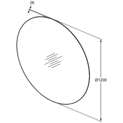 Ideal Standard Conca Spiegel Rund 120 Cm, Mit Ambientebeleuchtung -Ideal Standard ideal standard badspiegel conca rund 120 7039371