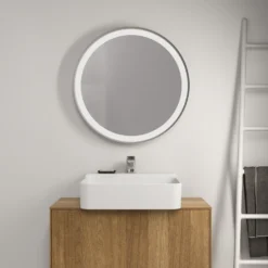 Ideal Standard Conca Spiegel Rund 65 Cm, Mit Ambientelicht Und Metallrahmen -Ideal Standard ideal standard badspiegel conca rund 65 7039356