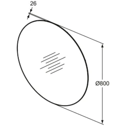 Ideal Standard Conca Spiegel Rund 80 Cm, Mit Ambientebeleuchtung -Ideal Standard ideal standard badspiegel conca rund 80 7039365