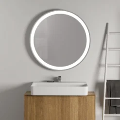 Ideal Standard Conca Spiegel Rund 90 Cm, Mit Ambientelicht Und Metallrahmen -Ideal Standard ideal standard badspiegel conca rund 90 7039359