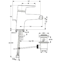 Ideal Standard -Ideal Standard ideal standard bidetarmatur connect blue 9920 1072831