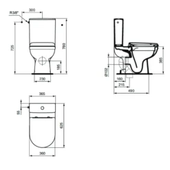 Ideal Standard Exacto Stand-WC-Kombipaket -Ideal Standard ideal standard exacto wc kombipaket 4718732