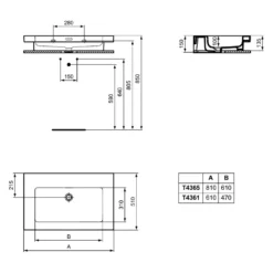 Ideal Standard Extra Möbelwaschtisch, Ohne Hahnloch, 81 Cm -Ideal Standard ideal standard extra moebelwaschtisch ohne hahnloch 4992470
