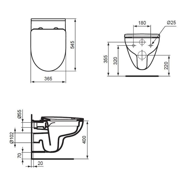 Ideal Standard i.life A WC-Paket runde Form ohne Spülrand Ideal Standard I.life A WC-Paket Runde Form Ohne Spülrand -Ideal Standard ideal standard life wcs paket rund 5809405