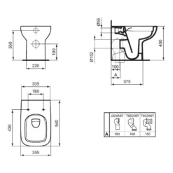 Ideal Standard I.life A Standtiefspül-WC Eckig Ohne Spülrand -Ideal Standard ideal standard life wcs standtiefspuel eckig 5809315