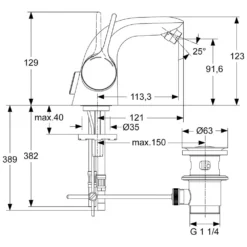 Ideal Standard -Ideal Standard ideal standard melange einhebel bidetarmatur 1073659
