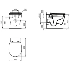 Ideal Standard ProSys Vorwand-Paket, WC-Element, WC RimLS Mit IP Connect Und Platte Oleas M1 -Ideal Standard ideal standard prosys vorwand installationselemente paket 7117794