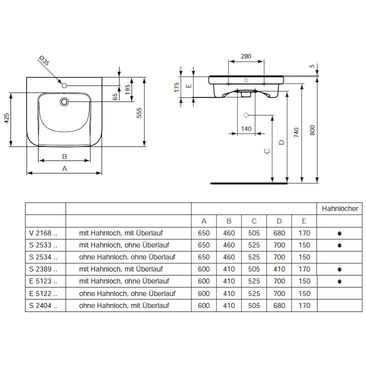 Ideal Standard Contour 21 Waschtisch unterfahrbar 65 x 55,5 cm, mit 1 Hahnloch Ideal Standard Contour 21 Waschtisch Unterfahrbar 65 X 55,5 Cm, Mit 1 Hahnloch -Ideal Standard ideal standard serie contour 21 waschtisch 623753
